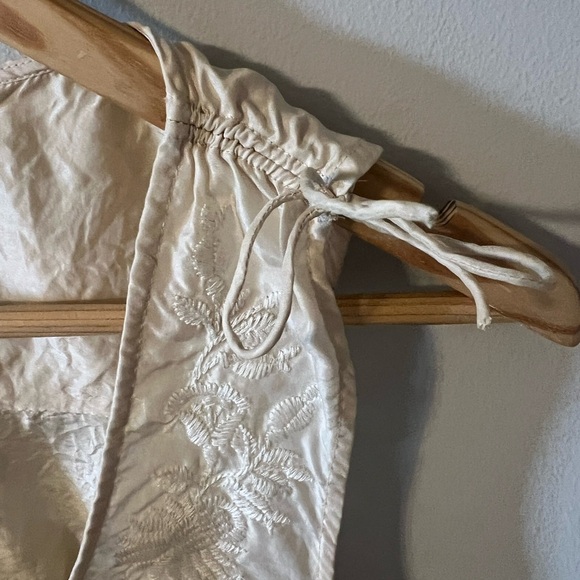 100% Silk Maeve Anthropologie Afterglow Embroidered Top Ivory Blouse Size Small - Picture 6 of 12